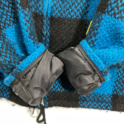 【中古品】【メンズ】 HYSTERIC GLAMOUR ヒステリックグラマー 02183AB15 ZIP PARKER ジップ パーカー チェック柄 ウール アウター コート 古着 140-250823-mh-01-fuz サイズ：S カラー：ブルー ブラック 万代Net店