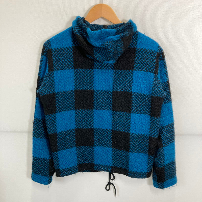 【中古品】【メンズ】 HYSTERIC GLAMOUR ヒステリックグラマー 02183AB15 ZIP PARKER ジップ パーカー チェック柄 ウール アウター コート 古着 140-250823-mh-01-fuz サイズ：S カラー：ブルー ブラック 万代Net店