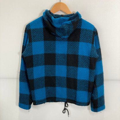 【中古品】【メンズ】 HYSTERIC GLAMOUR ヒステリックグラマー 02183AB15 ZIP PARKER ジップ パーカー チェック柄 ウール アウター コート 古着 140-250823-mh-01-fuz サイズ：S カラー：ブルー ブラック 万代Net店