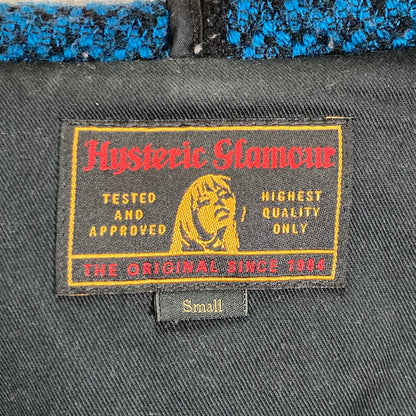 【中古品】【メンズ】 HYSTERIC GLAMOUR ヒステリックグラマー 02183AB15 ZIP PARKER ジップ パーカー チェック柄 ウール アウター コート 古着 140-250823-mh-01-fuz サイズ：S カラー：ブルー ブラック 万代Net店