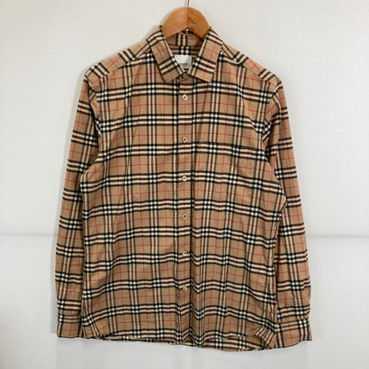 【中古品】【メンズ】 BURBERRY バーバリー 8020966 LS CHECK SHIRT ノヴァチェック チェック柄 長袖 シャツ トップス 古着 141-250823-mh-08-fuz サイズ：M カラー：ブラウン 万代Net店