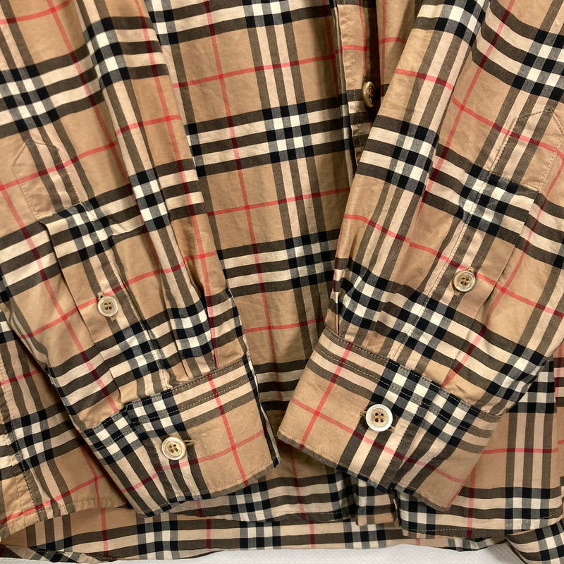 【中古品】【メンズ】 BURBERRY バーバリー 8020966 LS CHECK SHIRT ノヴァチェック チェック柄 長袖 シャツ トップス 古着 141-250823-mh-08-fuz サイズ：M カラー：ブラウン 万代Net店