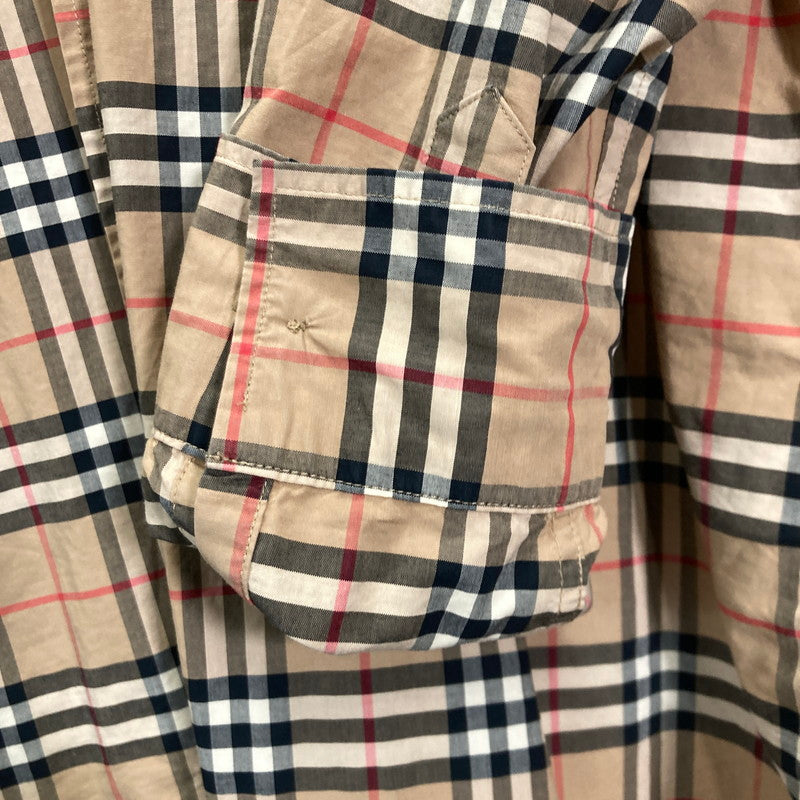 【中古品】【メンズ】 BURBERRY バーバリー 8020966 LS CHECK SHIRT ノヴァチェック チェック柄 長袖 シャツ トップス 古着 141-250823-mh-08-fuz サイズ：M カラー：ブラウン 万代Net店