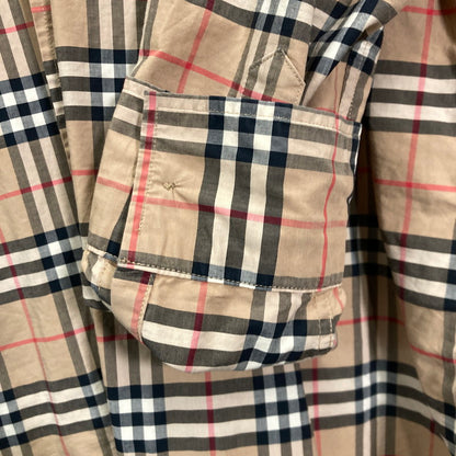 【中古品】【メンズ】 BURBERRY バーバリー 8020966 LS CHECK SHIRT ノヴァチェック チェック柄 長袖 シャツ トップス 古着 141-250823-mh-08-fuz サイズ：M カラー：ブラウン 万代Net店