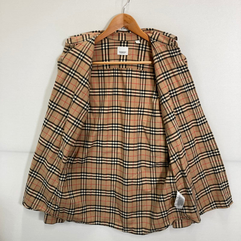 【中古品】【メンズ】 BURBERRY バーバリー 8020966 LS CHECK SHIRT ノヴァチェック チェック柄 長袖 シャツ トップス 古着 141-250823-mh-08-fuz サイズ：M カラー：ブラウン 万代Net店