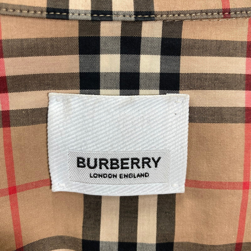 【中古品】【メンズ】 BURBERRY バーバリー 8020966 LS CHECK SHIRT ノヴァチェック チェック柄 長袖 シャツ トップス 古着 141-250823-mh-08-fuz サイズ：M カラー：ブラウン 万代Net店