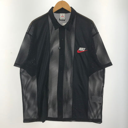 【中古品】【メンズ】 SUPREME×NIKE シュプリーム ナイキ FQ0346-010 MESH SS SHIRT メッシュ 半袖 Tシャツ オープンカラー トップス 古着 149-250828-mh-05-fuz サイズ：L カラー：ブラック 万代Net店
