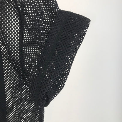 【中古品】【メンズ】 SUPREME×NIKE シュプリーム ナイキ FQ0346-010 MESH SS SHIRT メッシュ 半袖 Tシャツ オープンカラー トップス 古着 149-250828-mh-05-fuz サイズ：L カラー：ブラック 万代Net店