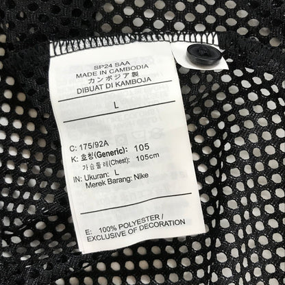 【中古品】【メンズ】 SUPREME×NIKE シュプリーム ナイキ FQ0346-010 MESH SS SHIRT メッシュ 半袖 Tシャツ オープンカラー トップス 古着 149-250828-mh-05-fuz サイズ：L カラー：ブラック 万代Net店