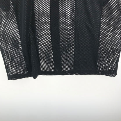 【中古品】【メンズ】 SUPREME×NIKE シュプリーム ナイキ FQ0346-010 MESH SS SHIRT メッシュ 半袖 Tシャツ オープンカラー トップス 古着 149-250828-mh-05-fuz サイズ：L カラー：ブラック 万代Net店