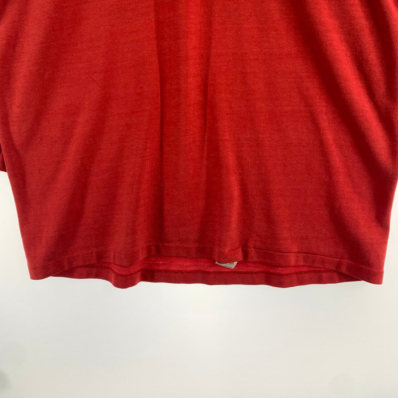 【中古品】【メンズ】 RUSSELL ラッセル 70年代 フットボール TEE Tシャツ 金タグ USA製 ナンバリング28 トップス 古着 145-260608-mh-01-fuzh サイズ：L カラー：レッド 万代Net店