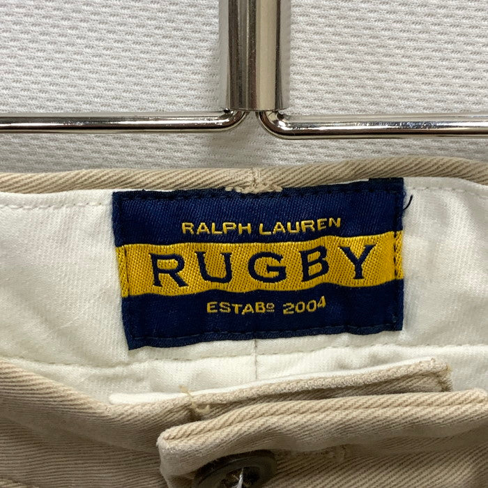 【中古品】【メンズ】 RALPH LAUREN RUGBY ラルフローレンラグビー スカル総刺繍 パンツ ボトムス チノパンツ ブランド 古着 156-251004-gm-15-fuz サイズ：31×32 カラー：ベージュ 万代Net店