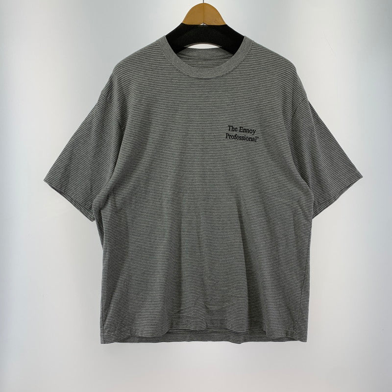 【中古品】【メンズ】 ENNOY SS23BRENCT05AM 23SS ボーダーTシャツ エンノイ 140-250831-st-05-fuz サイズ：L カラー：グレー 万代Net店