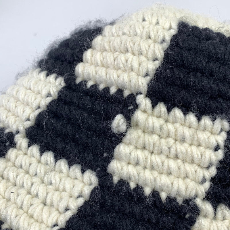 【中古美品】【メンズ】 STUSSY ステューシー BUCKET HAT CHERKER KNIT バケット ハット チェッカー ニット 帽子 185-260125-mh-01-fuz カラー：ホワイト ブラック 万代Net店