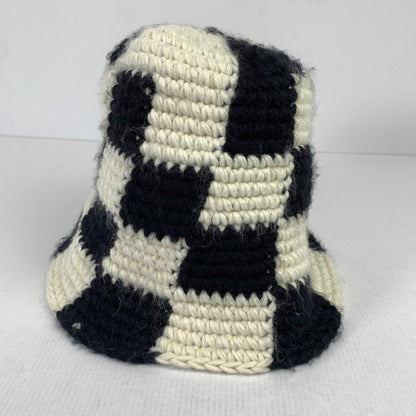 【中古美品】【メンズ】 STUSSY ステューシー BUCKET HAT CHERKER KNIT バケット ハット チェッカー ニット 帽子 185-260125-mh-01-fuz カラー：ホワイト ブラック 万代Net店