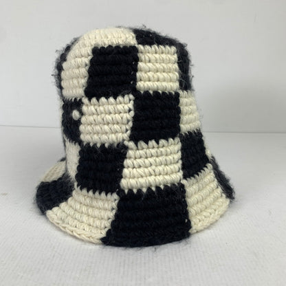 【中古美品】【メンズ】 STUSSY ステューシー BUCKET HAT CHERKER KNIT バケット ハット チェッカー ニット 帽子 185-260125-mh-01-fuz カラー：ホワイト ブラック 万代Net店