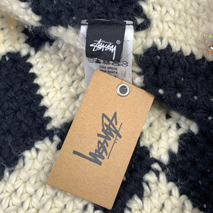 【中古美品】【メンズ】 STUSSY ステューシー BUCKET HAT CHERKER KNIT バケット ハット チェッカー ニット 帽子 185-260125-mh-01-fuz カラー：ホワイト ブラック 万代Net店