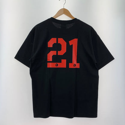 【中古美品】【メンズ】 A BATHING APE ア ベイシング エイプ BAPE SOCCER T-SHIRT サッカー ナンバリング21 Tシャツ 半袖 トップス 古着 142-250904-mh-08-fuz サイズ：XL カラー：ブラック 万代Net店