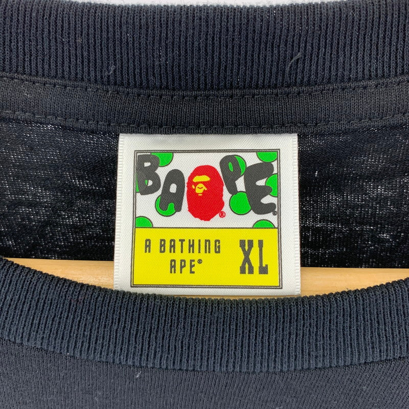 【中古美品】【メンズ】 A BATHING APE ア ベイシング エイプ BAPE SOCCER T-SHIRT サッカー ナンバリング21 Tシャツ 半袖 トップス 古着 142-250904-mh-08-fuz サイズ：XL カラー：ブラック 万代Net店