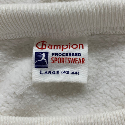 【中古品】【メンズ】 CHAMPION チャンピオン 90年代 復刻 ランタグ 後付け パーカー 長袖 トップス 古着 145-250904-mh-01-fuz サイズ：L カラー：ホワイト 万代Net店