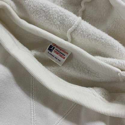 【中古品】【メンズ】 CHAMPION チャンピオン 90年代 復刻 ランタグ 後付け パーカー 長袖 トップス 古着 145-250904-mh-01-fuz サイズ：L カラー：ホワイト 万代Net店