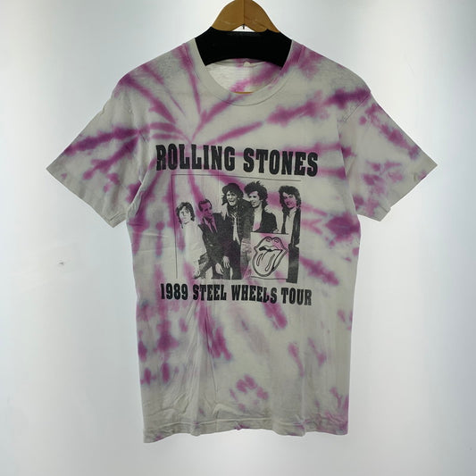 【中古品】【メンズ】 THE ROLLING STONES 80年代 STEEL WHEEL TOUR SS TEE ザ ローリング ストーン 145-250904-st-05-fuz サイズ：42-44 カラー：パープル 万代Net店