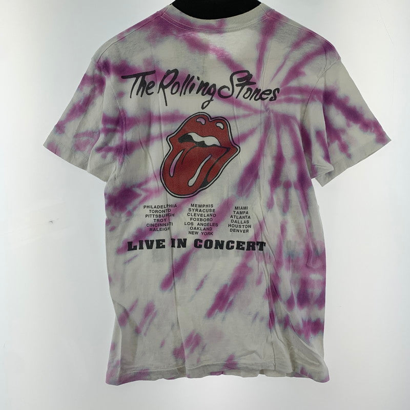 【中古品】【メンズ】 THE ROLLING STONES 80年代 STEEL WHEEL TOUR SS TEE ザ ローリング ストーン 145-250904-st-05-fuz サイズ：42-44 カラー：パープル 万代Net店