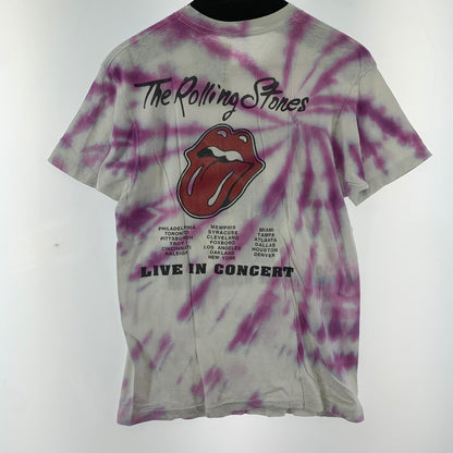 【中古品】【メンズ】 THE ROLLING STONES 80年代 STEEL WHEEL TOUR SS TEE ザ ローリング ストーン 145-250904-st-05-fuz サイズ：42-44 カラー：パープル 万代Net店