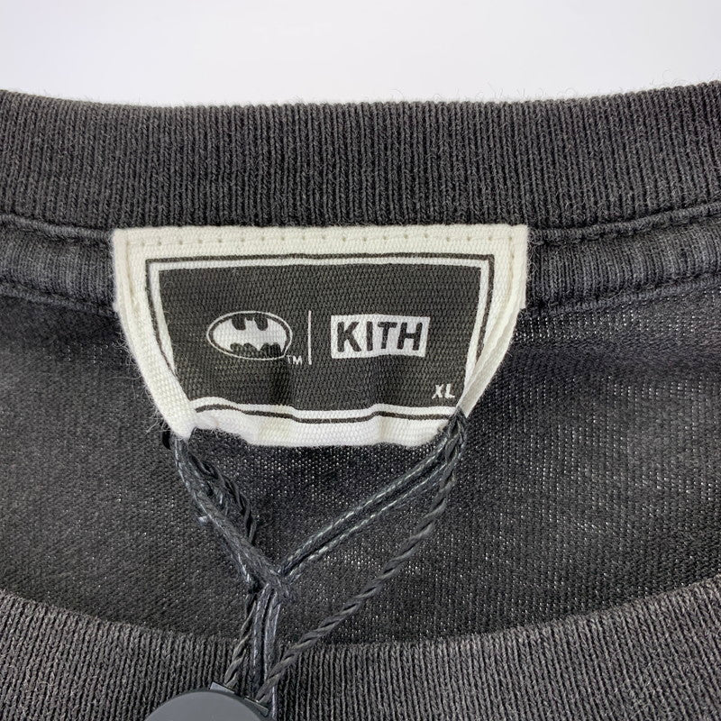 【中古美品】【メンズ】 KITH × BATMAN LOGO キス バットマン ロゴ VINTEGE LONG SLEEVE TEE "BLACK" ヴィンテージ ロング スリーブ Tシャツ 長袖 トップス 古着 142-250904-mh-03-fuz サイズ：XL カラー：ブラック 万代Net店