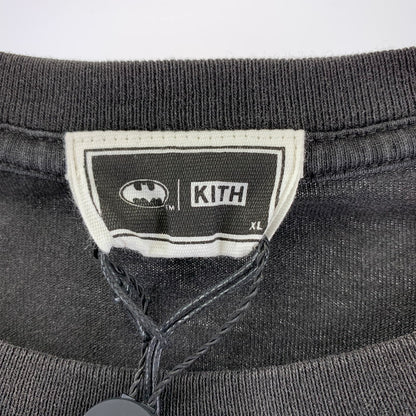 【中古美品】【メンズ】 KITH × BATMAN LOGO キス バットマン ロゴ VINTEGE LONG SLEEVE TEE "BLACK" ヴィンテージ ロング スリーブ Tシャツ 長袖 トップス 古着 142-250904-mh-03-fuz サイズ：XL カラー：ブラック 万代Net店