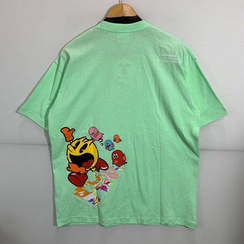 【中古美品】【メンズ】 AAPE BY A BATHING APE エーエイプ バイ ベイシング エイプ パックマン Ｍ9615XXK PAC-MAN TEE 半袖 Tシャツ トップス 古着 142-250906-mh-03-fuz サイズ：L カラー：グリーン 万代Net店