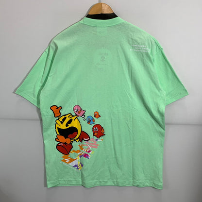 【中古美品】【メンズ】 AAPE BY A BATHING APE エーエイプ バイ ベイシング エイプ パックマン Ｍ9615XXK PAC-MAN TEE 半袖 Tシャツ トップス 古着 142-250906-mh-03-fuz サイズ：L カラー：グリーン 万代Net店