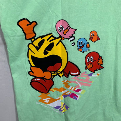 【中古美品】【メンズ】 AAPE BY A BATHING APE エーエイプ バイ ベイシング エイプ パックマン Ｍ9615XXK PAC-MAN TEE 半袖 Tシャツ トップス 古着 142-250906-mh-03-fuz サイズ：L カラー：グリーン 万代Net店