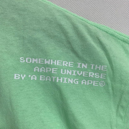 【中古美品】【メンズ】 AAPE BY A BATHING APE エーエイプ バイ ベイシング エイプ パックマン Ｍ9615XXK PAC-MAN TEE 半袖 Tシャツ トップス 古着 142-250906-mh-03-fuz サイズ：L カラー：グリーン 万代Net店
