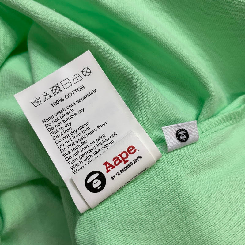 【中古美品】【メンズ】 AAPE BY A BATHING APE エーエイプ バイ ベイシング エイプ パックマン Ｍ9615XXK PAC-MAN TEE 半袖 Tシャツ トップス 古着 142-250906-mh-03-fuz サイズ：L カラー：グリーン 万代Net店