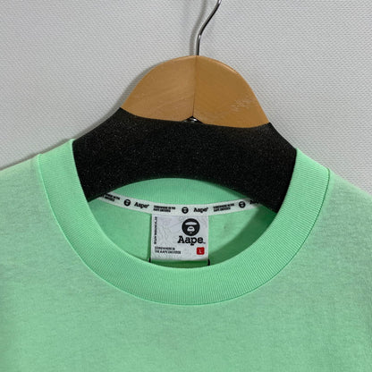 【中古美品】【メンズ】 AAPE BY A BATHING APE エーエイプ バイ ベイシング エイプ パックマン Ｍ9615XXK PAC-MAN TEE 半袖 Tシャツ トップス 古着 142-250906-mh-03-fuz サイズ：L カラー：グリーン 万代Net店