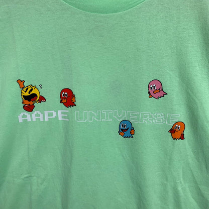 【中古美品】【メンズ】 AAPE BY A BATHING APE エーエイプ バイ ベイシング エイプ パックマン Ｍ9615XXK PAC-MAN TEE 半袖 Tシャツ トップス 古着 142-250906-mh-03-fuz サイズ：L カラー：グリーン 万代Net店