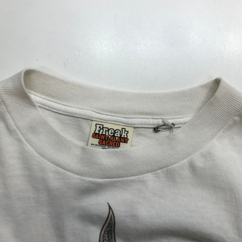 【中古美品】【メンズ】 SAINT NICHAEL × CACTUS PLANT FLEA MARKET セントマイケル カクタスプラントフリーマーケット SM-YS1-0000-C02 FW24 CP_SS TEE 半袖 Tシャツ トップス 古着 140-250903-mh-14-fuz サイズ：L カラー：ホワイト 万代Net店