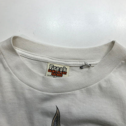 【中古美品】【メンズ】 SAINT NICHAEL × CACTUS PLANT FLEA MARKET セントマイケル カクタスプラントフリーマーケット SM-YS1-0000-C02 FW24 CP_SS TEE 半袖 Tシャツ トップス 古着 140-250903-mh-14-fuz サイズ：L カラー：ホワイト 万代Net店