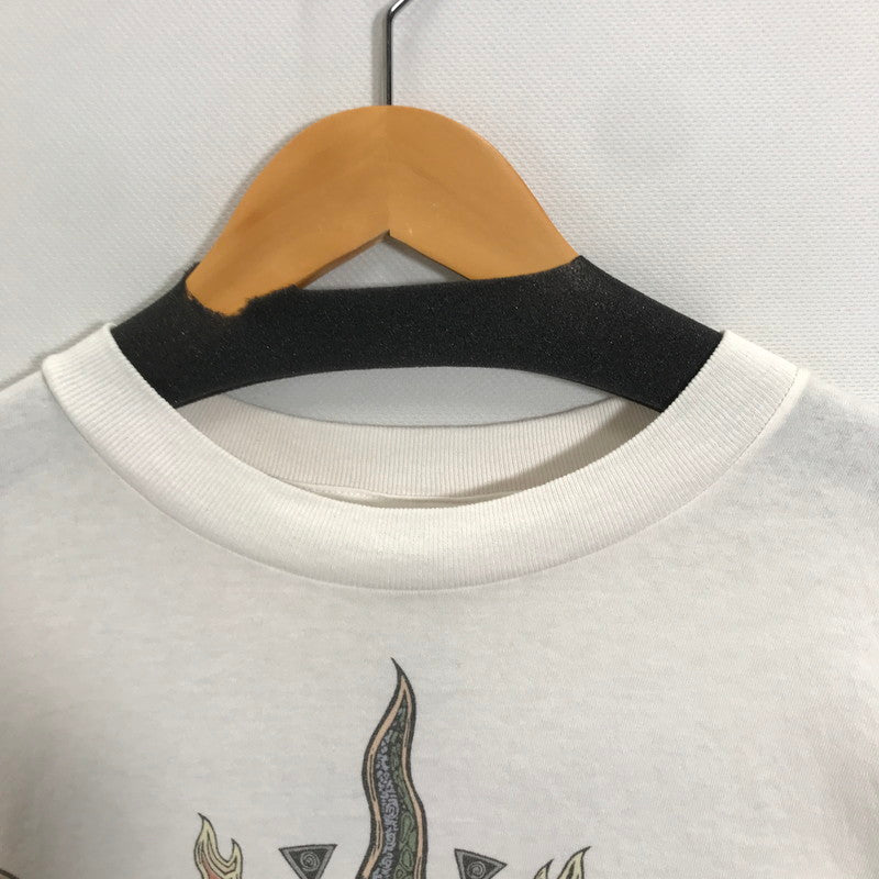 【中古美品】【メンズ】 SAINT NICHAEL × CACTUS PLANT FLEA MARKET セントマイケル カクタスプラントフリーマーケット SM-YS1-0000-C02 FW24 CP_SS TEE 半袖 Tシャツ トップス 古着 140-250903-mh-14-fuz サイズ：L カラー：ホワイト 万代Net店