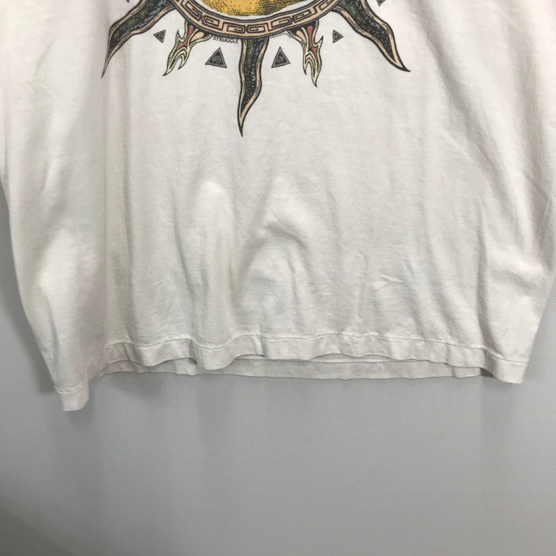 【中古美品】【メンズ】 SAINT NICHAEL × CACTUS PLANT FLEA MARKET セントマイケル カクタスプラントフリーマーケット SM-YS1-0000-C02 FW24 CP_SS TEE 半袖 Tシャツ トップス 古着 140-250903-mh-14-fuz サイズ：L カラー：ホワイト 万代Net店