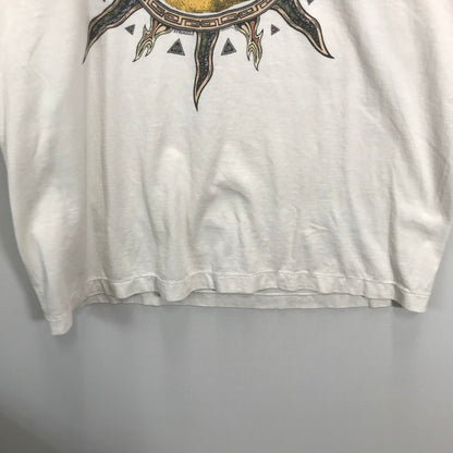 【中古美品】【メンズ】 SAINT NICHAEL × CACTUS PLANT FLEA MARKET セントマイケル カクタスプラントフリーマーケット SM-YS1-0000-C02 FW24 CP_SS TEE 半袖 Tシャツ トップス 古着 140-250903-mh-14-fuz サイズ：L カラー：ホワイト 万代Net店