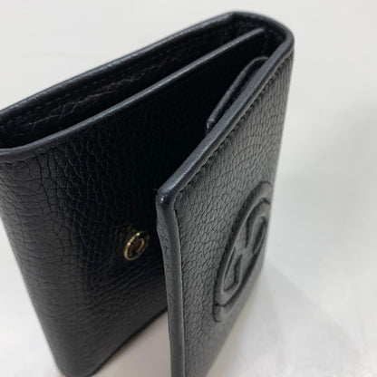 【中古品】【メンズ/レディース】 GUCCI グッチ 598207 A7M0G SOHO WALLET ソーホー 三つ折り 財布 ウォレット GGロゴ レザー 181-250906-mh-06-fuz カラー：ブラック 万代Net店