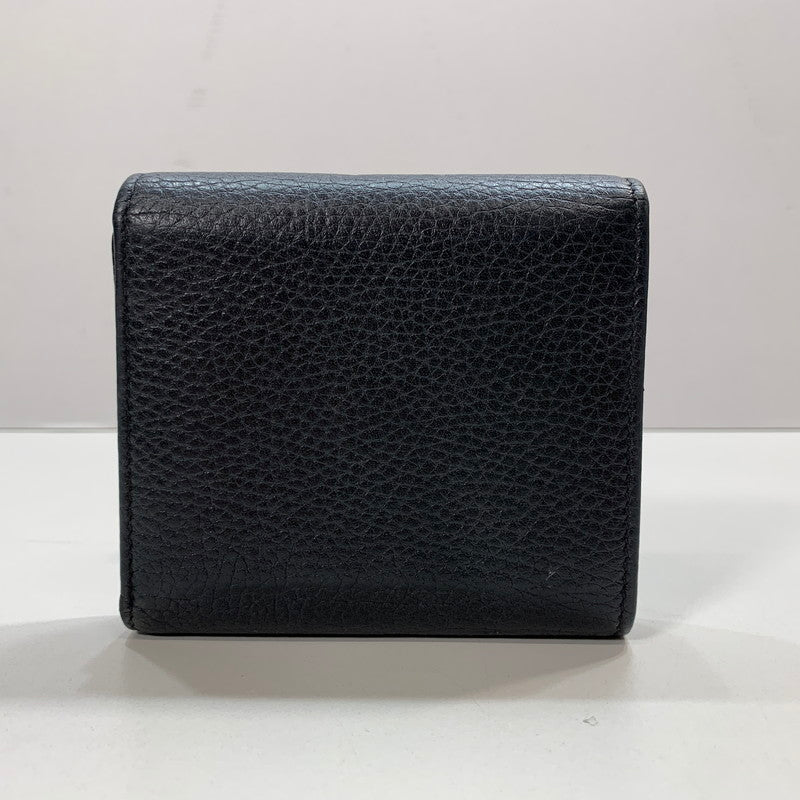 【中古品】【メンズ/レディース】 GUCCI グッチ 598207 A7M0G SOHO WALLET ソーホー 三つ折り 財布 ウォレット GGロゴ レザー 181-250906-mh-06-fuz カラー：ブラック 万代Net店