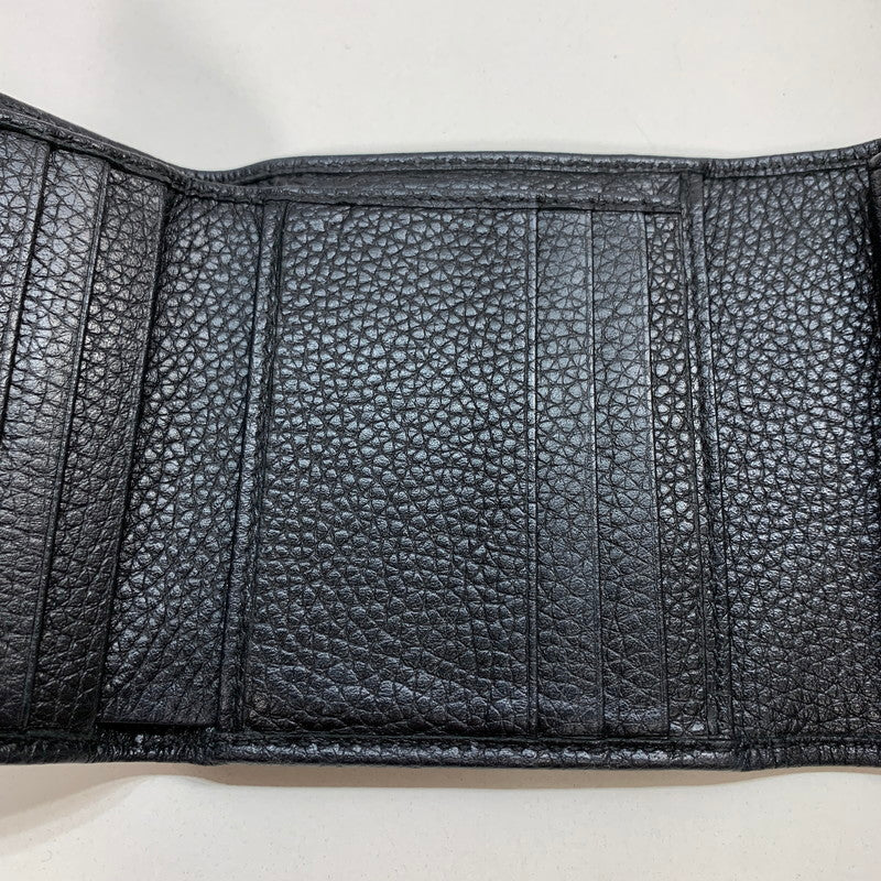 【中古品】【メンズ/レディース】 GUCCI グッチ 598207 A7M0G SOHO WALLET ソーホー 三つ折り 財布 ウォレット GGロゴ レザー 181-250906-mh-06-fuz カラー：ブラック 万代Net店