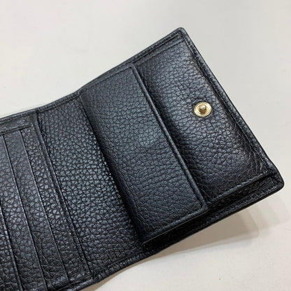 【中古品】【メンズ/レディース】 GUCCI グッチ 598207 A7M0G SOHO WALLET ソーホー 三つ折り 財布 ウォレット GGロゴ レザー 181-250906-mh-06-fuz カラー：ブラック 万代Net店