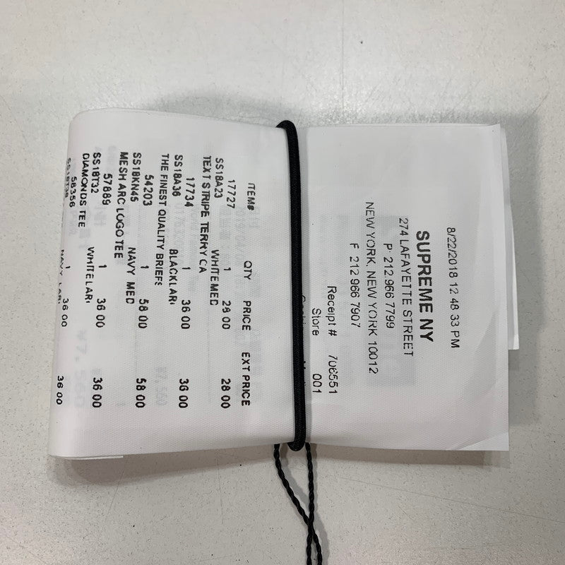 【中古美品】【メンズ】 SUPREME x MM６ MAISON MARGIELA シュプリーム マルジェラ RECEIPT WALLET 財布 200-080509-ky-03-fuz カラー：ブラック 万代Net店
