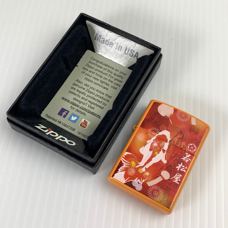 【中古品】【メンズ】 ZIPPO ジッポ オイルライター 喫煙具 ライター ORANGE 若松屋 9年製 206-261013-io-29-fuzh カラー：オレンジ 万代Net店