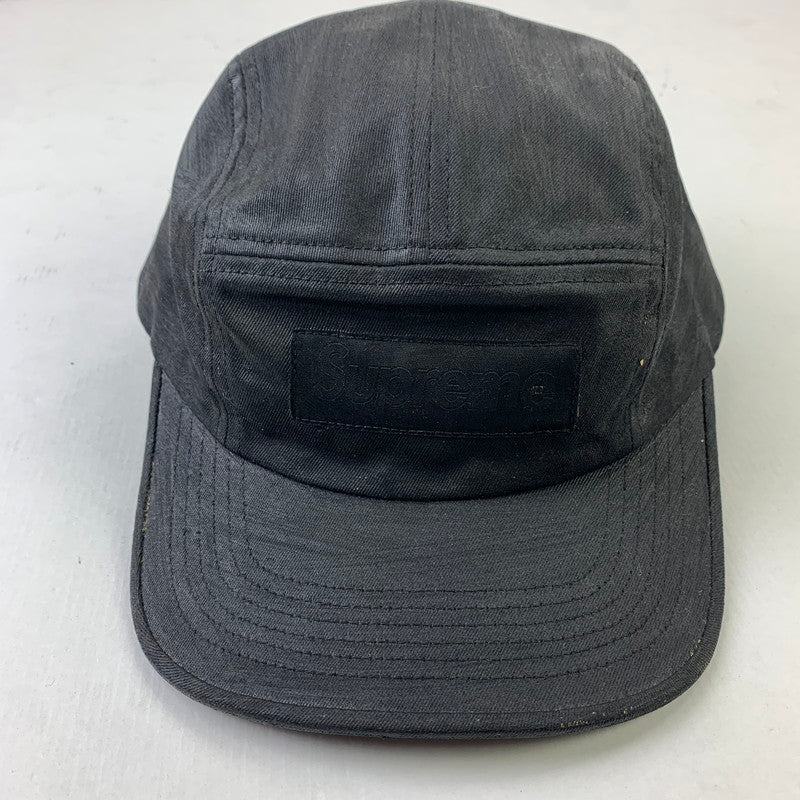 【中古美品】【メンズ】 Supreme シュプリーム SUPREME×MM6 PAINT CAMP CAP 185-250907-st-21-fuz サイズ：58cm カラー：ブラック 万代Net店