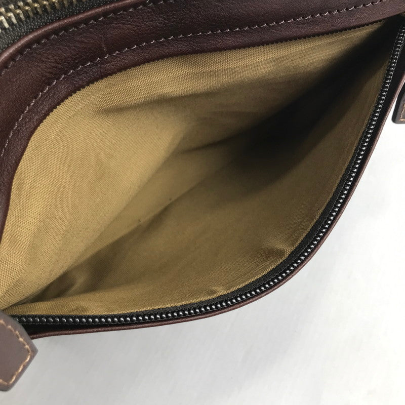 【中古品】 SOMES ソメス セカンドバッグ クラッチバッグ カバン 188-260128-mh-04-fuz カラー：ブラウン 万代Net店